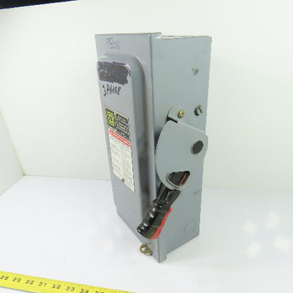 Square D H361 30A 3-Pole Fusible Heavy Duty Safety Disconnect Switch 600V