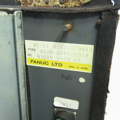 FANUC A02B-0091-C052 Series 0-T Operator Interface Control Panel W/ Keyboard