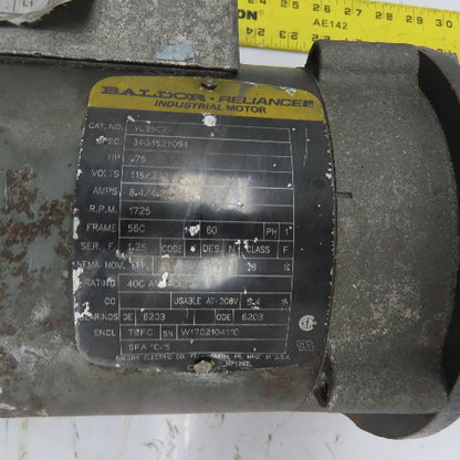 Dayton 2Z935 19:1 Ratio 0.75HP Gear Motor 1725RPM 115/230V 1Ph 91RPM Output