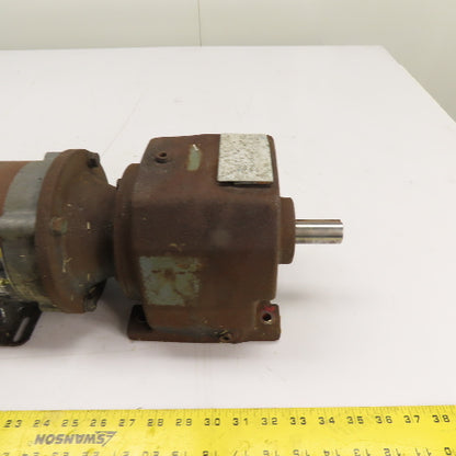 Boston Gear F842B-20S-B5 1HP 20:1 Ratio Inline Gear Motor 230/460V 3Ph 86RPM Out