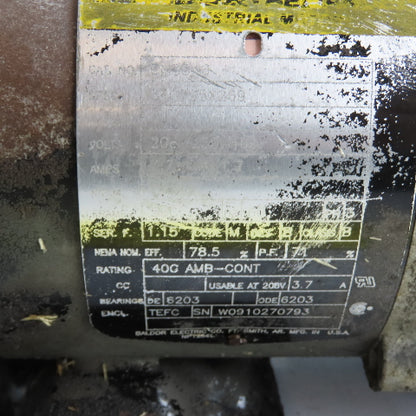 Boston Gear F842B-20S-B5 1HP 20:1 Ratio Inline Gear Motor 230/460V 3Ph 86RPM Out