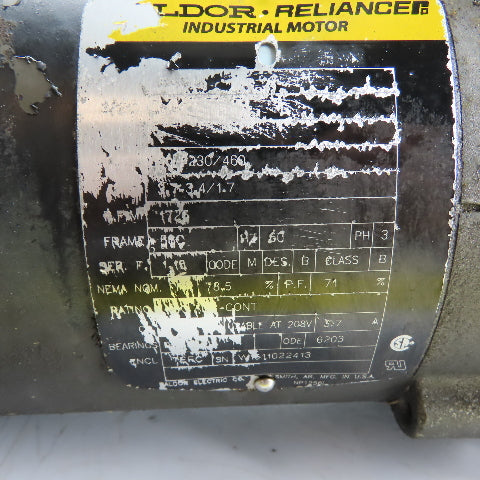 Boston Gear F842B-20S-B5 20:1 Ratio Inline Gear Motor 230/460V 1725RPM 3Ph 86RPM