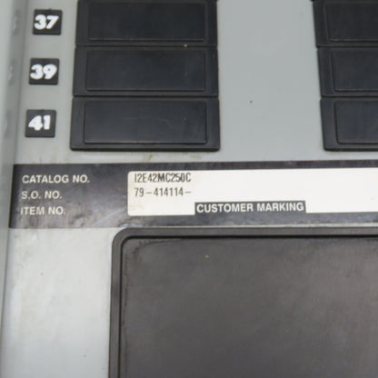 Siemens I2E42MC250C 250A Max 480V Panelboard Panel 125A Main Breaker 42-Circuit