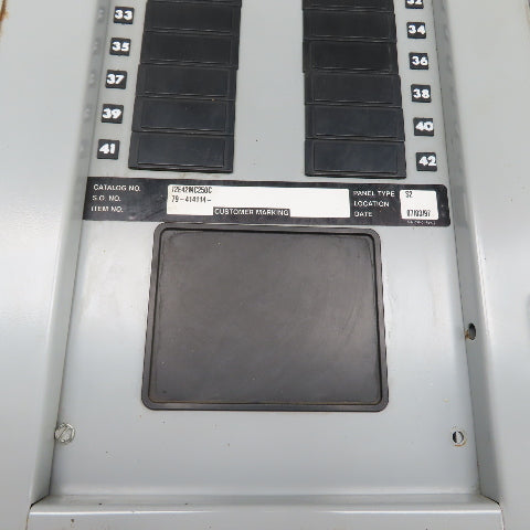 Siemens I2E42MC250C 250A Max 480V Panelboard Panel 125A Main Breaker 42-Circuit