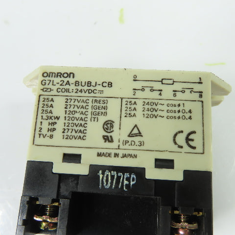 Omron G7L-2A-BUBJ-CB General Purpose Power Relay 24VDC Coil 25A 277VAC