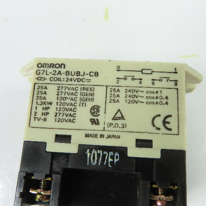 Omron G7L-2A-BUBJ-CB General Purpose Power Relay 24VDC Coil 25A 277VAC
