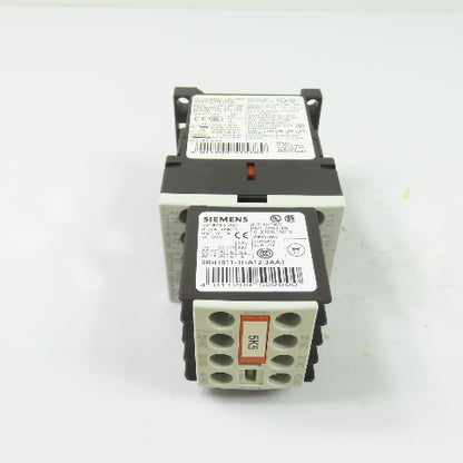 Siemens 3RT1016-1BB44-3MA0 3-Pole Contactor 24VDC 9A W/ 3RH1911-1HA12-3AA1