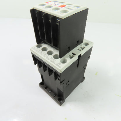 Siemens 3RT1016-1BB44-3MA0 3-Pole Contactor 24VDC 9A W/ 3RH1911-1HA12-3AA1