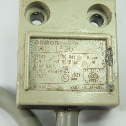 Omron D4C-1620 Roller Lever Limit Switch 2A 250VAC IP67