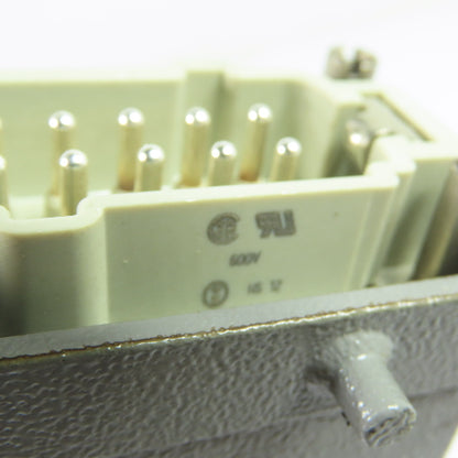 Harting Han 16 E-M 16-Pin Male & Female Connector Hood & Housing 500V 16A