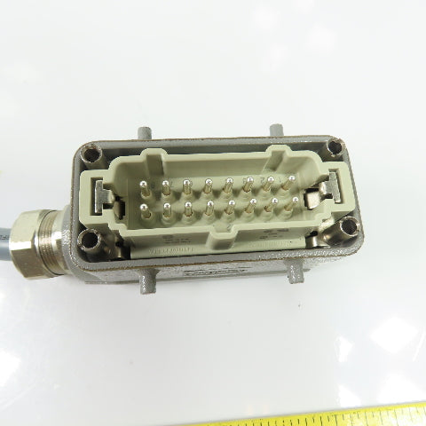 Harting Han 16 E-M 16-Pin Male & Female Connector Hood & Housing 500V 16A