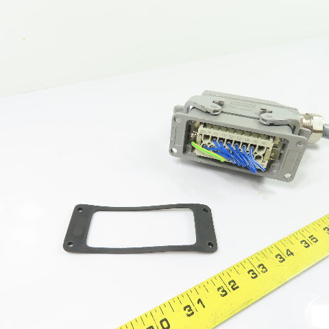 Harting Han 16 E-M 16-Pin Male & Female Connector Hood & Housing 500V 16A
