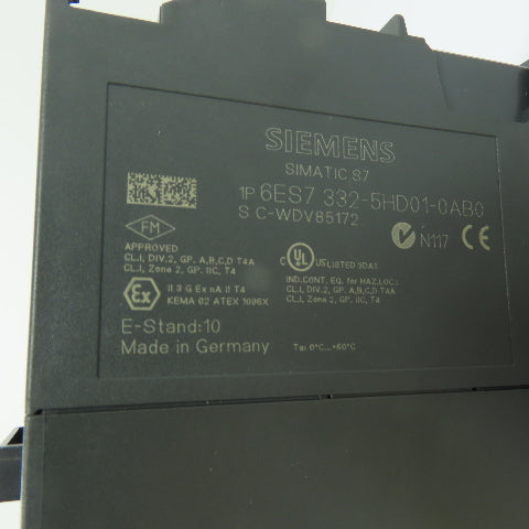 Siemens 6ES7 332-5HD01-0AB0 SIMATIC S7 SM332 Analog Output Module AO 4x12Bit