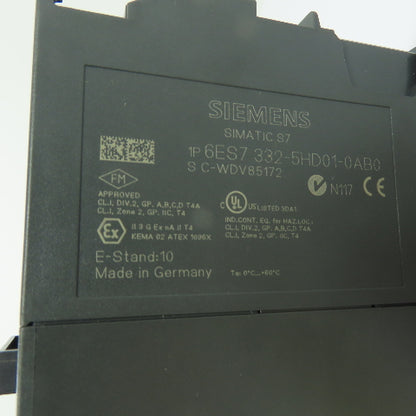 Siemens 6ES7 332-5HD01-0AB0 SIMATIC S7 SM332 Analog Output Module AO 4x12Bit