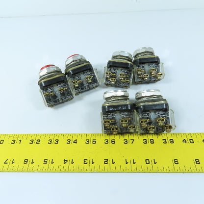 Allen-Bradley 800T-XA Non-Illuminated 30.5mm Push Button Switch Lot Of 6