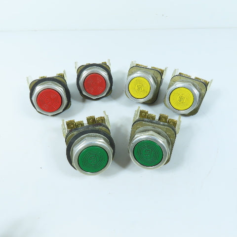 Allen-Bradley 800T-XA Non-Illuminated 30.5mm Push Button Switch Lot Of 6
