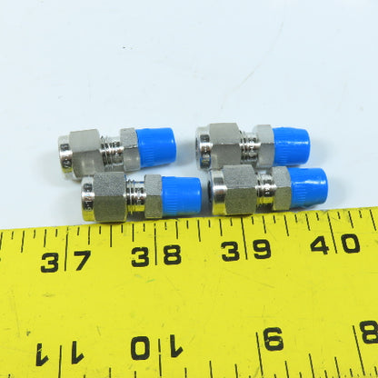 Ham-Let 1/8" NPT x 1/4" Stainless Steel Compression Fittings Lot Of 4