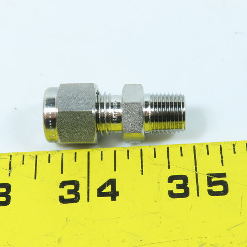 Ham-Let 1/8" NPT x 1/4" Stainless Steel Compression Fittings Lot Of 4