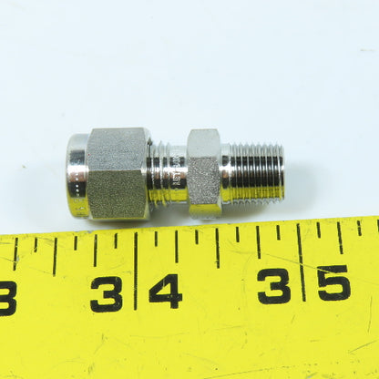 Ham-Let 1/8" NPT x 1/4" Stainless Steel Compression Fittings Lot Of 4