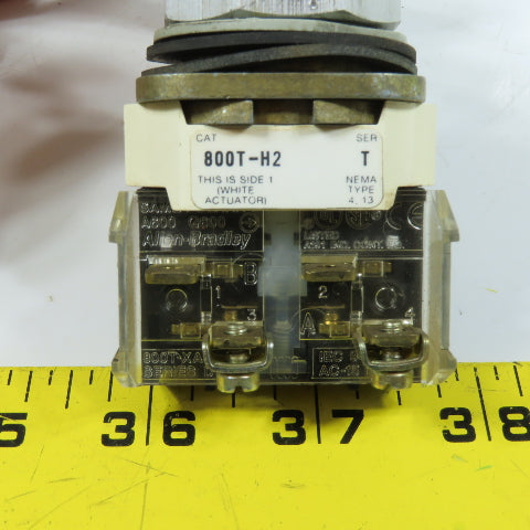 Allen-Bradley 800T-H2 2-Position NEMA 4/13 Selector Switch Assembly 600V