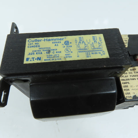 Cutler-Hammer C340EG 220-480V Pri. .225kVa 110/120V Sec. Transformer