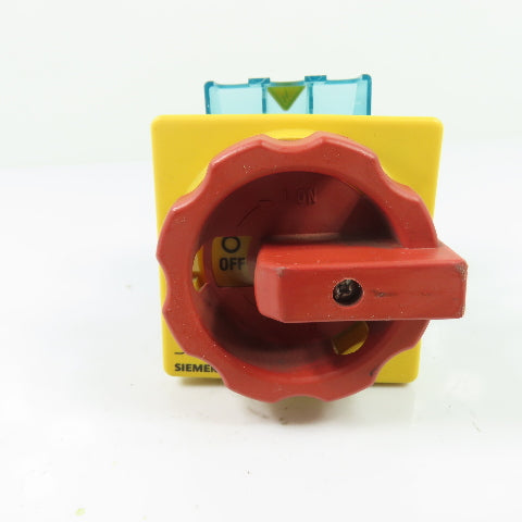 Siemens 3LD2103-0TK53 25A 690V Emergency Stop Rotary Disconnect Switch