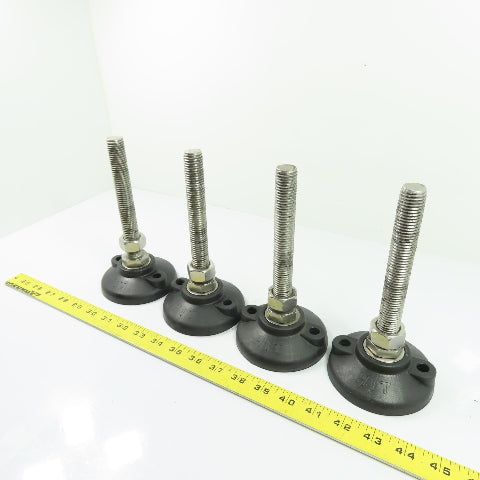 HIT 7-3/4"Tall Thermoplastic Light Duty Table Leg Leveler Riser Foot Pads Lot/4