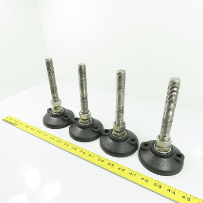 HIT 7-3/4"Tall Thermoplastic Light Duty Table Leg Leveler Riser Foot Pads Lot/4