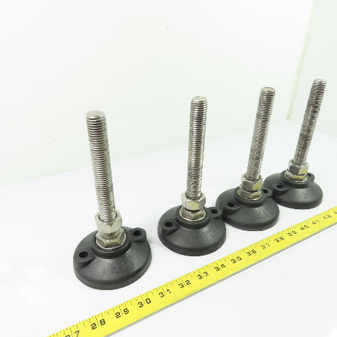 HIT 7-3/4"Tall Thermoplastic Light Duty Table Leg Leveler Riser Foot Pads Lot/4