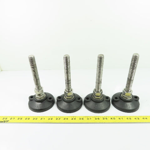 HIT 7-3/4"Tall Thermoplastic Light Duty Table Leg Leveler Riser Foot Pads Lot/4