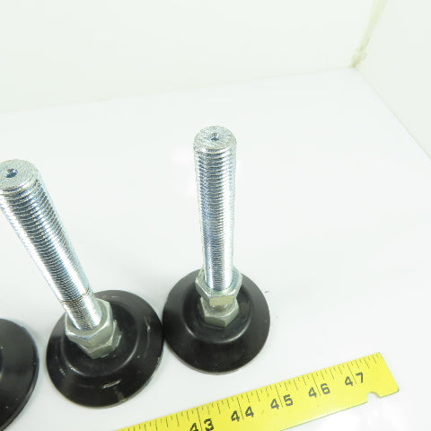 6-1/2" Tall 3" OD Machinery Table Leg Leveler Riser Foot Pads M16-2.0 Lot of 6