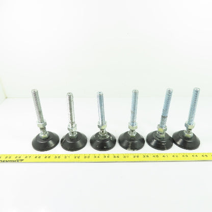 6-1/2" Tall 3" OD Machinery Table Leg Leveler Riser Foot Pads M16-2.0 Lot of 6