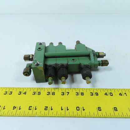Trabon MSP Series 3-Section Modular Lubrication Divider Valve Block Manifold