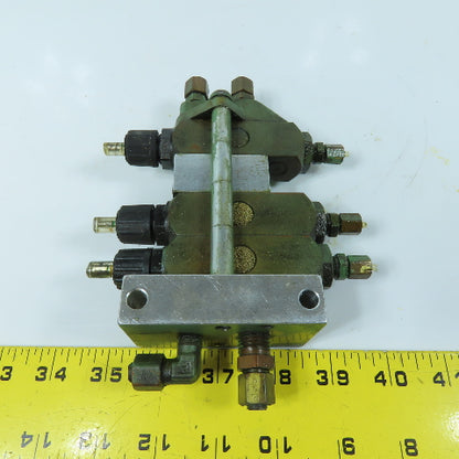 Trabon MSP Series 3-Section Modular Lubrication Divider Valve Block Manifold