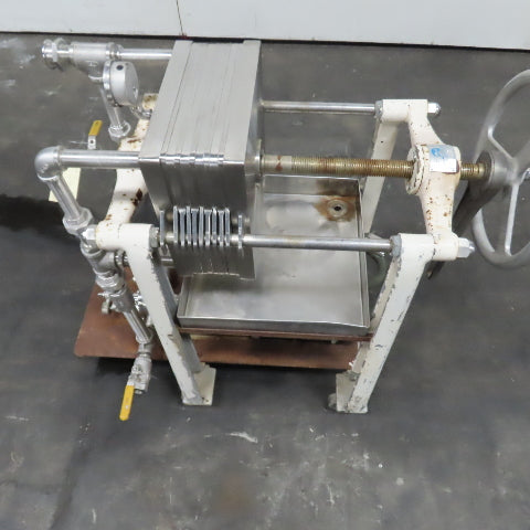 Ertel EFS-10 12" Plate and Frame Filter Press W/ Pump 3Ph 230/460V 1140RPM