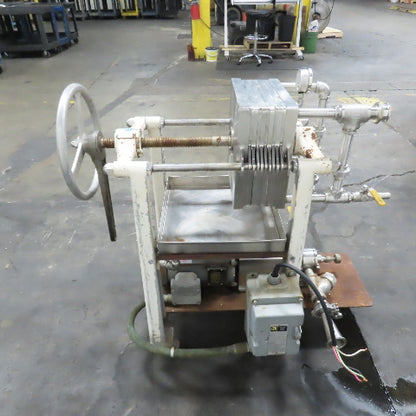 Ertel EFS-10 12" Plate and Frame Filter Press W/ Pump 3Ph 230/460V 1140RPM