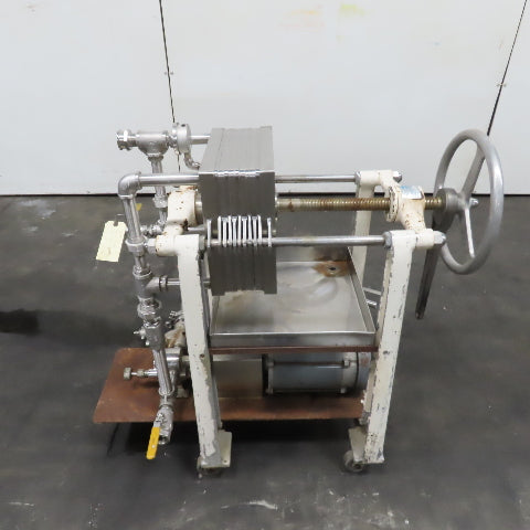 Ertel EFS-10 12" Plate and Frame Filter Press W/ Pump 3Ph 230/460V 1140RPM