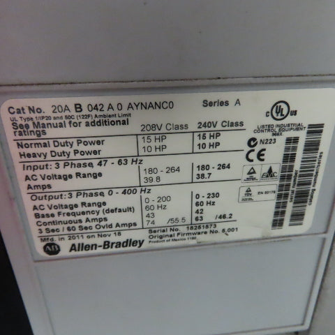 Fristam FPX3532-135 Hygienic Centrifugal Pump 3Ph W/PowerFlex 70 VFD 100-264V In