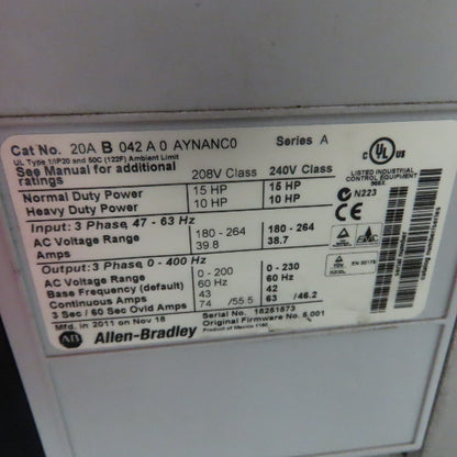 Fristam FPX3532-135 Hygienic Centrifugal Pump 3Ph W/PowerFlex 70 VFD 100-264V In