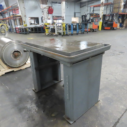 Clausing 40"x24" Top Cast Iron Machine Base Work Table Station Jig Bench 35"Tall