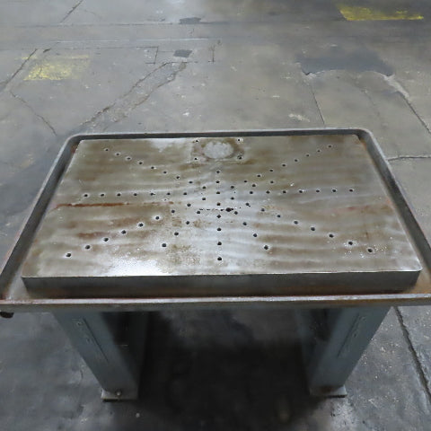 Clausing 40"x24" Top Cast Iron Machine Base Work Table Station Jig Bench 35"Tall