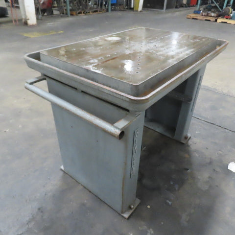 Clausing 40"x24" Top Cast Iron Machine Base Work Table Station Jig Bench 35"Tall