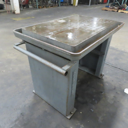 Clausing 40"x24" Top Cast Iron Machine Base Work Table Station Jig Bench 35"Tall
