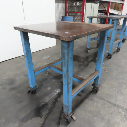 1-1/4" Thick Steel Top Assembly Welding Fabrication Table 36"x 36"x 43-1/4" Tall
