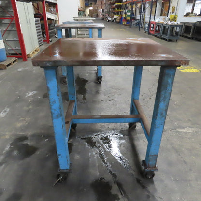 1-1/4" Thick Steel Top Assembly Welding Fabrication Table 36"x 36"x 43-1/4" Tall