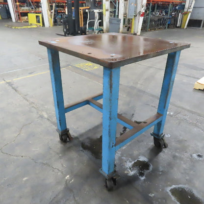 1-1/4" Thick Steel Top Assembly Welding Fabrication Table 36"x 36"x 43-1/4" Tall