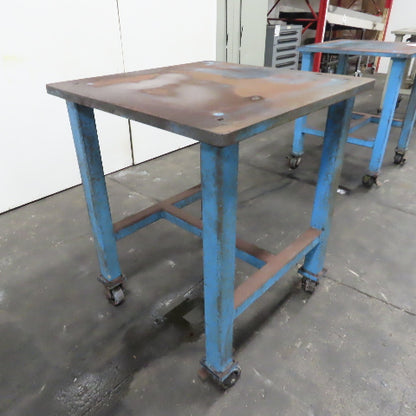 1-1/4" Thick Steel Top Assembly Welding Fabrication Table 36"x 36"x 44" Tall