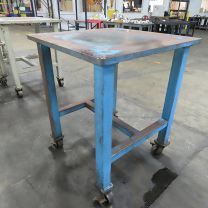1-1/4" Thick Steel Top Assembly Welding Fabrication Table 36"x 36"x 43" Tall
