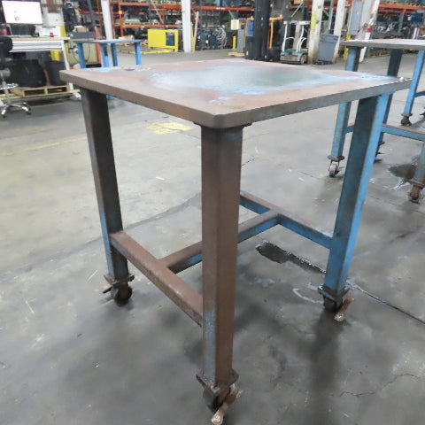 1-1/4" Thick Steel Top Assembly Welding Fabrication Table 36"x 36"x 43" Tall