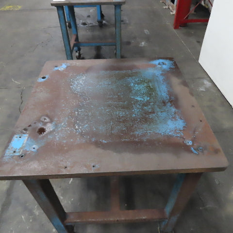 1-1/4" Thick Steel Top Assembly Welding Fabrication Table 36"x 36"x 43" Tall
